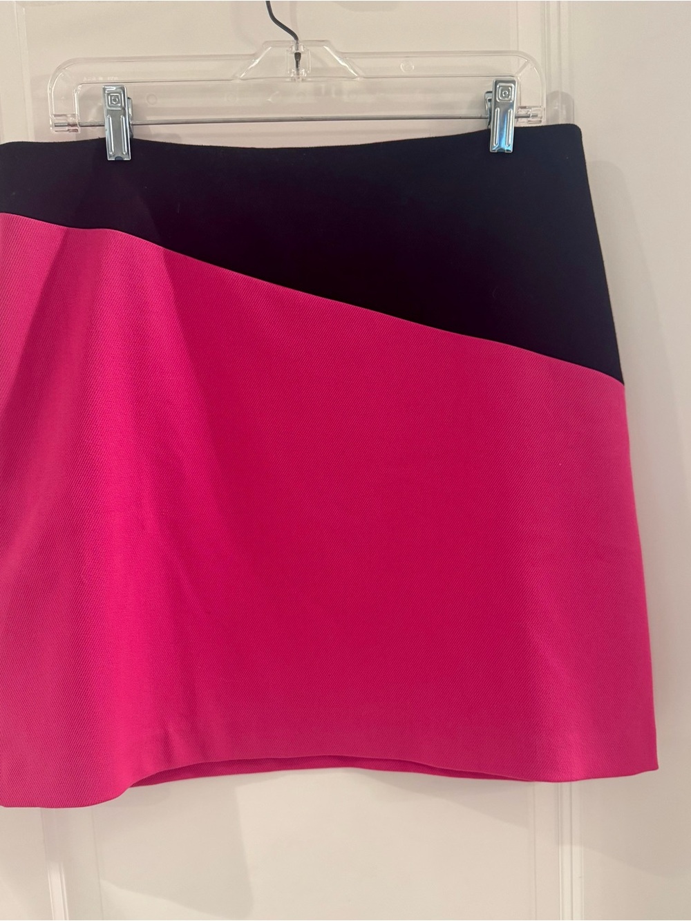 INC International Concepts Hot Pink & Black Colorblock Mini Skirt